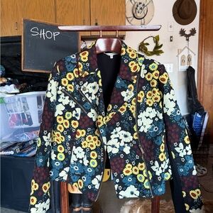 RACHEL Rachel Roy Floral Jacket with Black and Multicolor